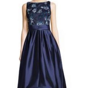 Adrianna Papell Sz 8 High-Low Blue Gown